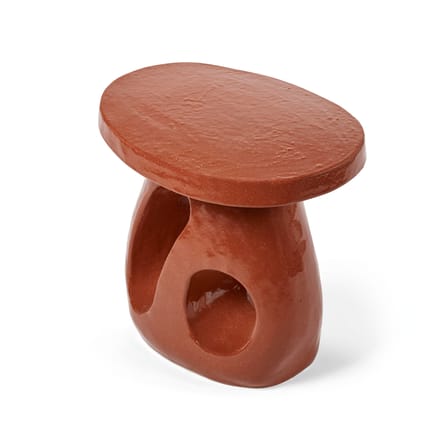 Table d'appoint Amé 10 céramique orange / 52 x 37 x H 45 cm - Serax