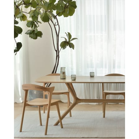 Table rectangulaire X bois naturel / 224 x 100 cm - 8 personnes / Chêne massif - Ethnicraft