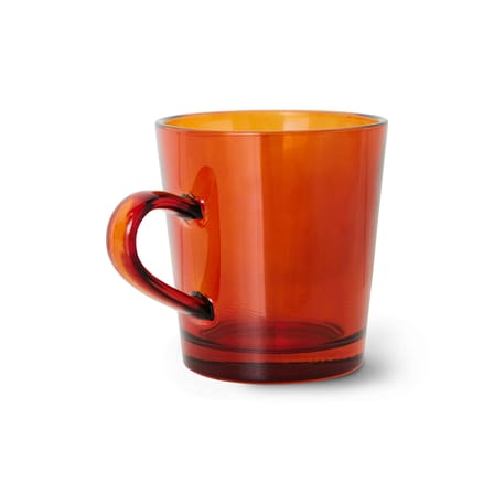 Tasse à café 70s glassware verre orange / Set de 4 - 23 cl - HK LIVING