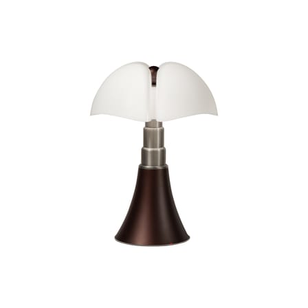 Tischleuchte Pipistrello Medium LED plastikmaterial braun / H 50 bis 62 cm - Gae Aulenti, 1965 - Martinelli Luce