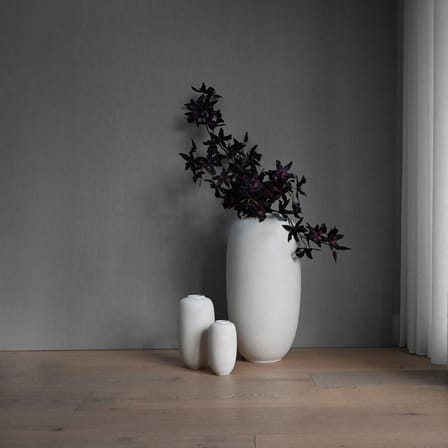 Vase Sunao Slim Hexa céramique blanc / Ø 35 x H 68 cm - 101 COPENHAGEN