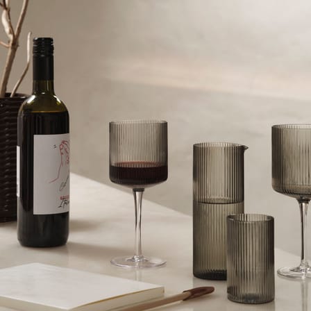 Set de 2 verres à vin rouge Ripple / 32,5 cl - Ferm Living