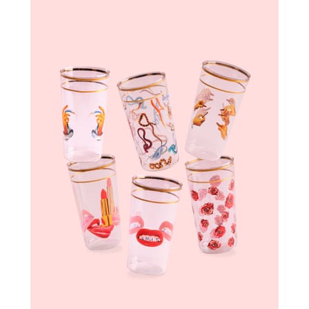Verre Toiletpaper - Lipsticks verre multicolore / H 13 cm - Seletti