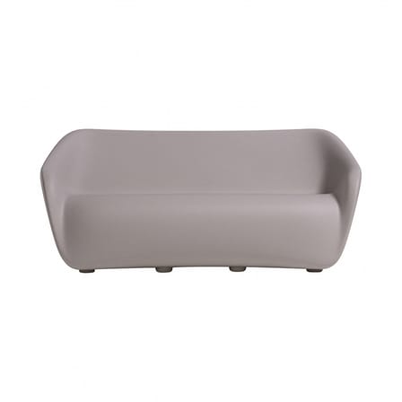 Reborn 2-seater outdoor sofa plastic material white / L 165 cm - 100% recycled - Slide