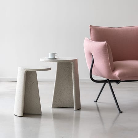 Table d'appoint Ancora béton gris / Ø 35,5 x H 47 cm - Magis