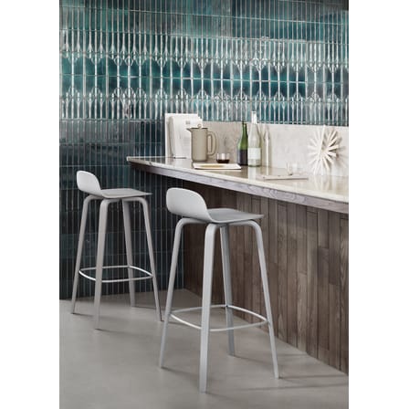 Tabouret de bar Visu bois gris / H 75cm / Seconde vie - Muuto