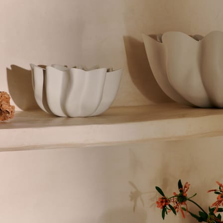 Coupe Nium Small céramique blanc / Ø 22 x H 11 cm - Ferm Living
