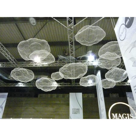 Décoration à suspendre NuageLarge métal blanc / L 90 cm - Grillage / Benedetta Mori Ubaldini, 2012 - Magis
