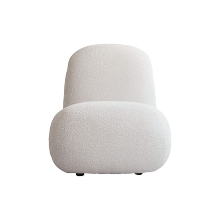 Fauteuil rembourré Toe Flat blanc / Tissu bouclé - 101 COPENHAGEN