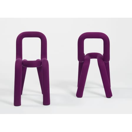 Gepolsterter Stuhl Bold textil violett - Moustache