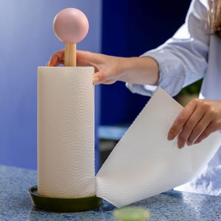 Halma Kitchenroll holder wood pink - & klevering