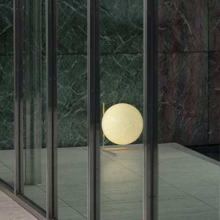 Lampe de table IC T3 verre or / Ø 45 x H 52,4 cm - Michael Anastassiades, 2014 - Flos