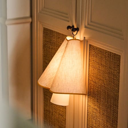 Lampe sans fil rechargeable Hornbæk LED toile beige - Gubi