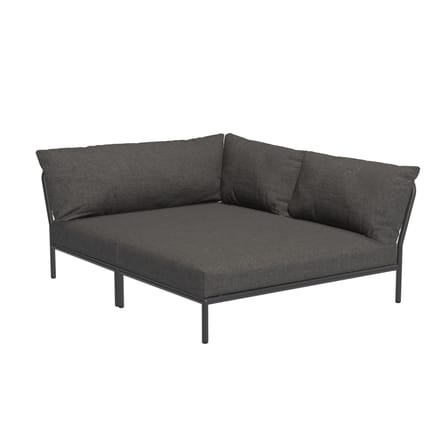 Canapé de jardin modulable Level 2 Cozy / Dossier extra moelleux & assise profonde - Angle droite - L 173,5 x P 139 cm - Houe
