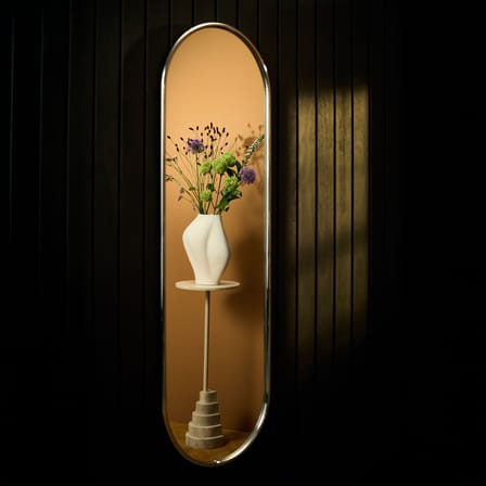 Miroir mural Angui Tall métal argent / 50 x 160 cm - AYTM