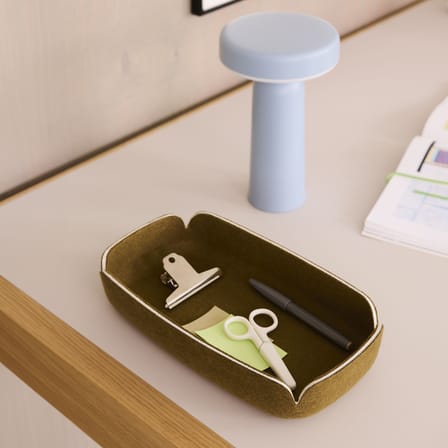 Panier Restore Tray tissu vert / 28 x 15,5 cm - Bouteilles plastique recyclées - Muuto