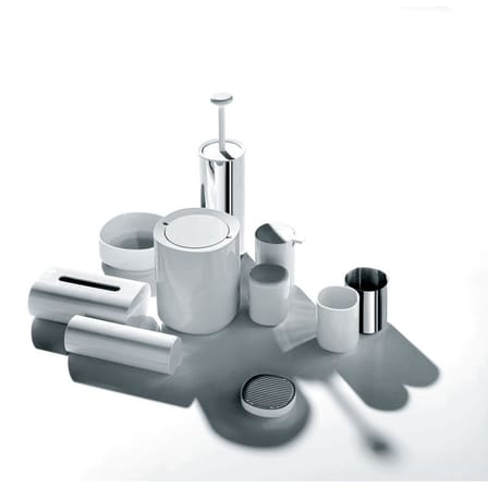 Boîte Birillo plastique blanc pour cotons-tiges - Alessi