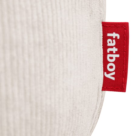 Pouf Point Cord tissu blanc / Velours côtelé - Ø 50 cm / 100% recyclé - Fatboy