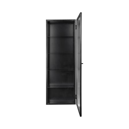 Rangement mural Haze métal noir / L 35 x H 100 cm - Verre cannelé - Ferm Living