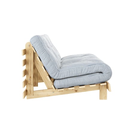 Divano convertibile Roots legno blu / L 160 cm - 3 posizioni / Struttura in pino chiaro - KARUP
