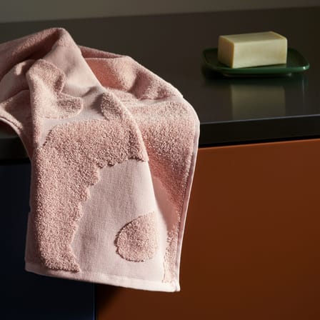 Serviette de toilette Unikko tissu rose / 32 x 50 cm - Marimekko
