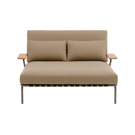 Bain de soleil double Settle tissu marron - Muuto