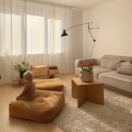Sitzkissen More textil beige / 70 x 70 cm - Handgefertigt in Europa - KARUP