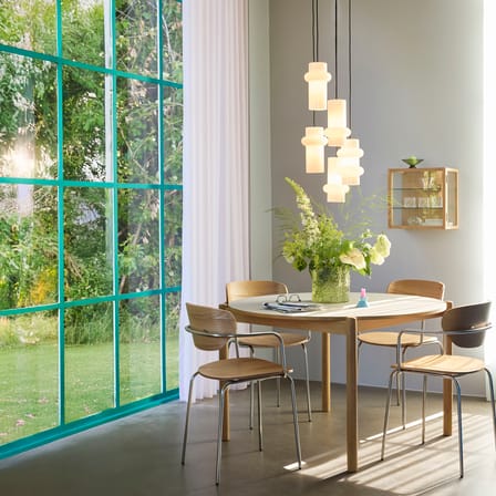 Suspension Pilule Pendule Double verre blanc / Ø 15 x H 25 cm - HÜBSCH