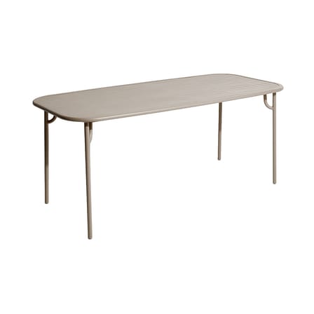 Table rectangulaire Week-end métal beige / 180 x 85 cm - Aluminium / 6 personnes - Petite Friture