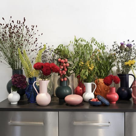 Vase Strøm Large céramique orange / H 16 cm - Fait main / Nicholai Wiig-Hansen, 2016 - raawii