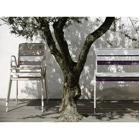 Banc avec dossier Monceau métal vert / 2 à 3 places - L 116 cm - Fermob