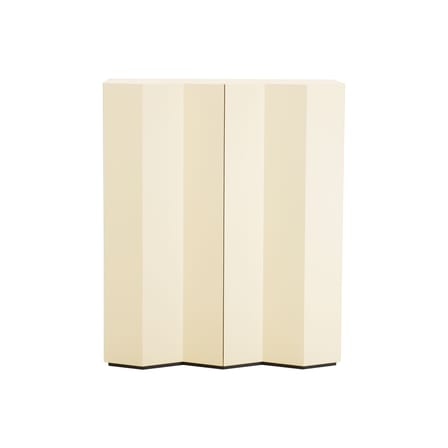Armoire Z24 726 bois jaune / L 101 x H 120 x P 53 cm - Façade en zigzag - Zanotta
