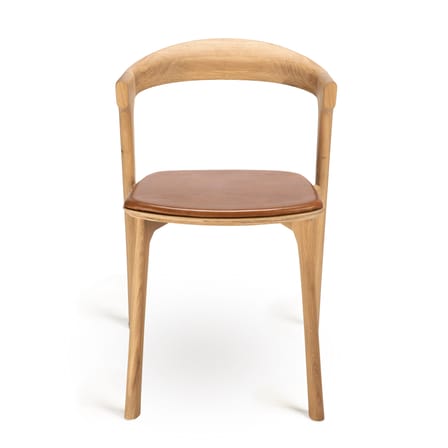 Chaise Bok Indoor bois naturel / Assise cuir - Ethnicraft