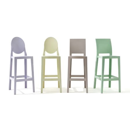 Chaise de bar One more plastique transparent / H 75cm / Seconde vie - Kartell