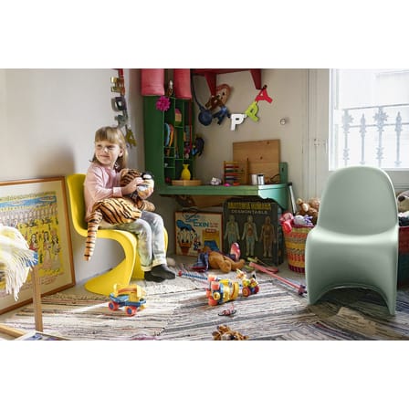 Chaise enfant Panton Junior plastique rouge / By Verner Panton, 1959 - Vitra