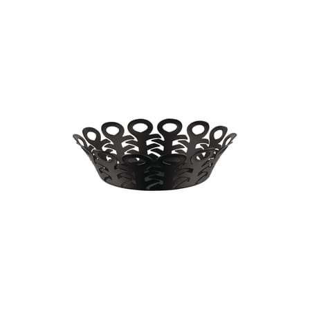 Corbeille Vimini métal noir Small / Ø 22 cm - Alessi