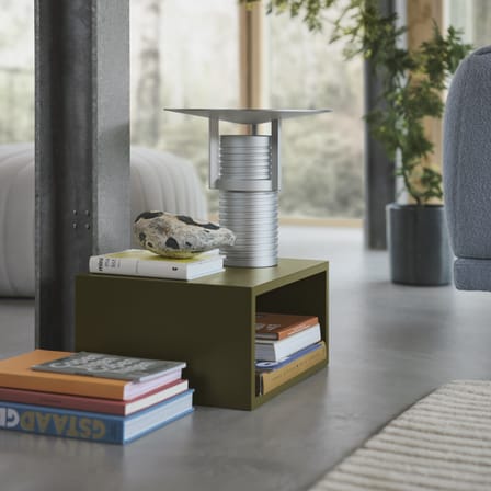 Étagère Stacked bois vert / Small rectangulaire 43x21 cm / Sans fond - Muuto
