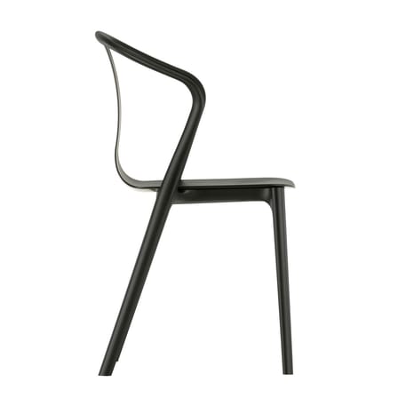 Fauteuil Belleville plastique gris - Vitra