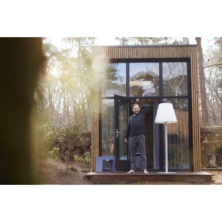 Lampadaire d'extérieur Edison the giant métal plastique gris / H 182 cm - LED - Fatboy