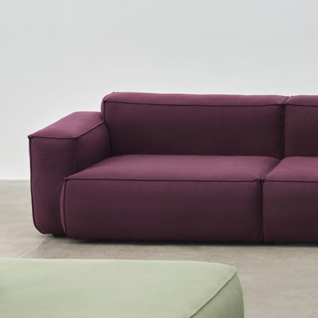 Sofa Mags Soft Low Armrest n°1 textil rot / 2,5-Sitzer – L 238 cm - Hay