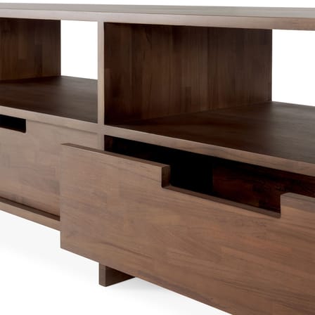 Meuble TV Kabuki bois marron / L 200 cm -  2 tiroirs - Ethnicraft