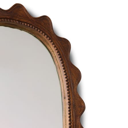 Miroir mural Wooden Ripple bois marron / 61 x 135 cm - HK LIVING
