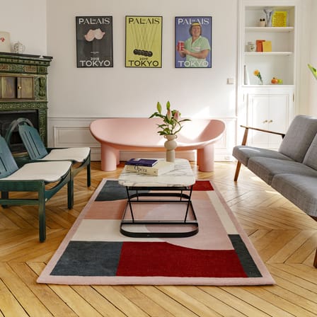 Morning Yoga Rug textile multicoloured / 210 x 140 cm - Hand-tufted wool - COLORTHERAPIS