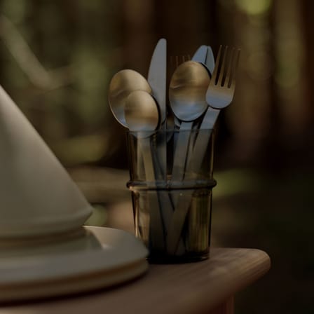Set de couverts Stelo métal / 4 pièces - Ferm Living
