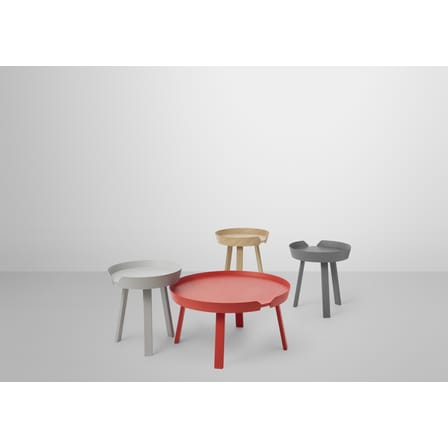 Table basse Around Small bois blanc / Ø 45 x H 46 cm - Muuto