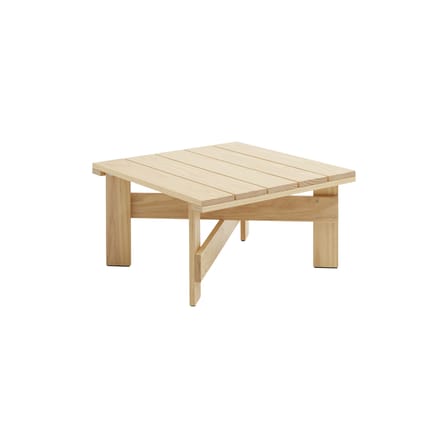 Table basse Crate Outdoor bois naturel / Gerrit Rietveld, 1934 - 75,5 x 75,5 x H 40 cm - Hay