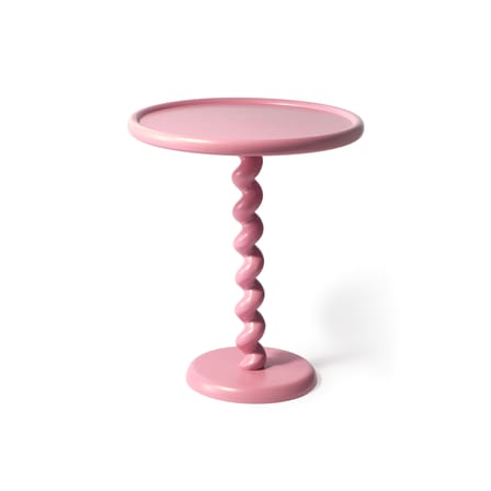 Table d'appoint Twister métal rose / Ø 46 x H 56 cm - Fonte aluminium - Pols Potten
