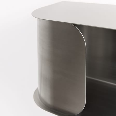 Table de chevet murale Steel métal argent / L 40 cm - NOBODINOZ