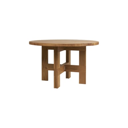 Table ronde Farmhouse Round bois naturel / Ø 120 cm - 4 personnes - Frama 