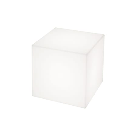 Table d'appoint lumineuse Cubo OUTDOOR plastique blanc / 43 cm - Avec câble - Slide